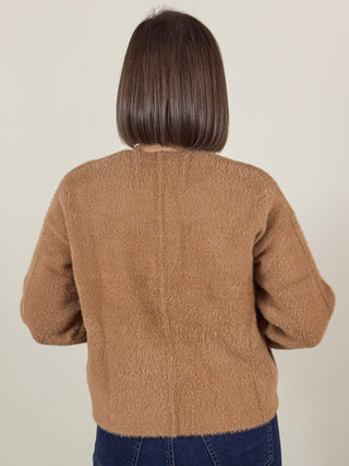 Camy Collarless Knit Jacket