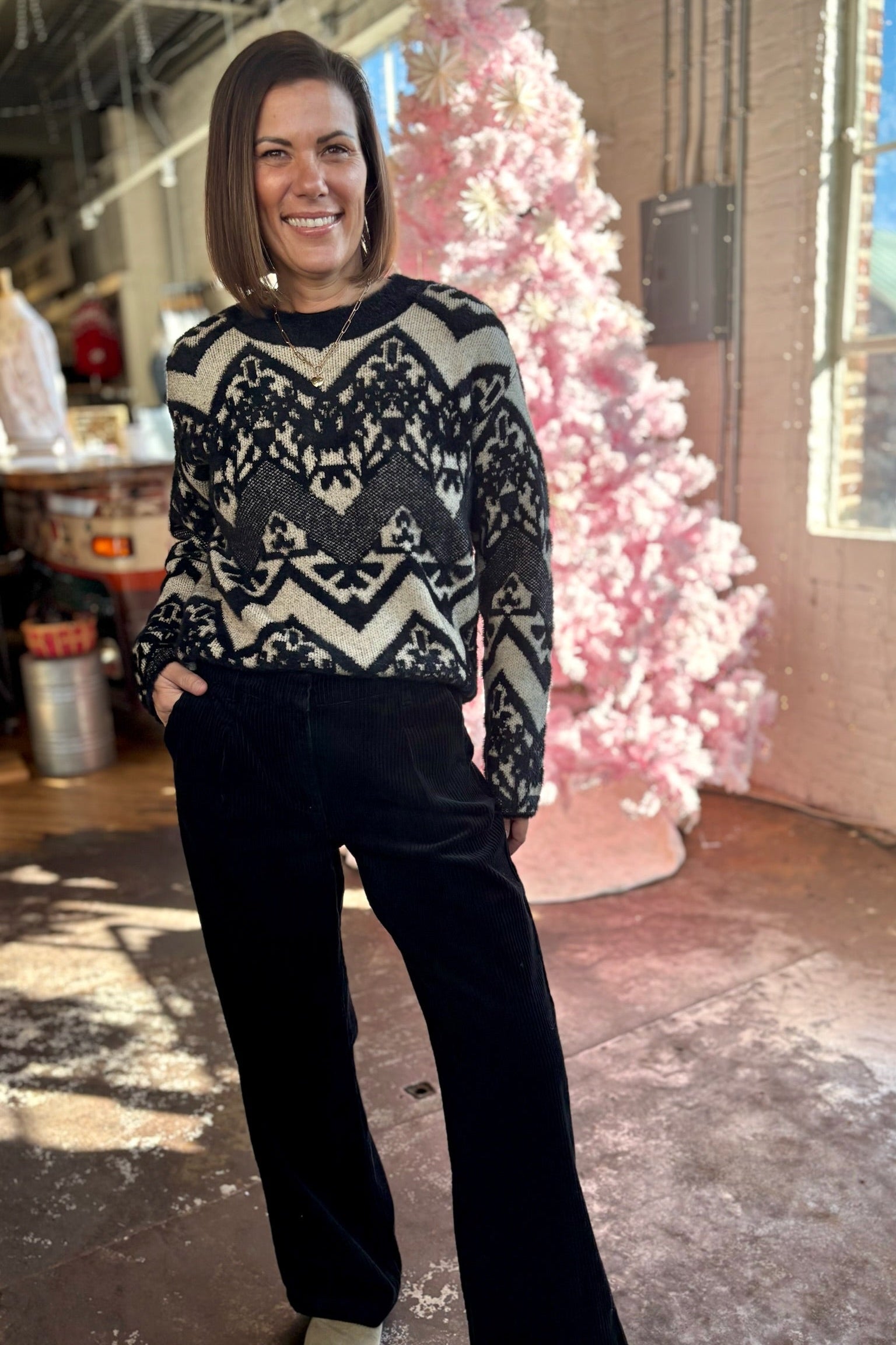 [TRIBAL] Carol Crew Neck Sweater