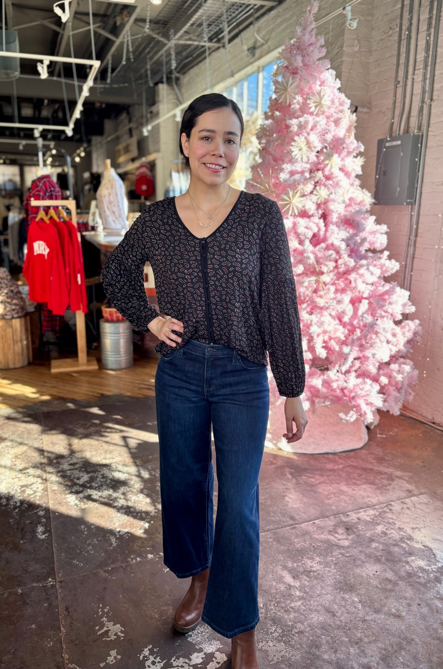 [Liverpool] Stride Wide Leg Jeans, 28" Inseam