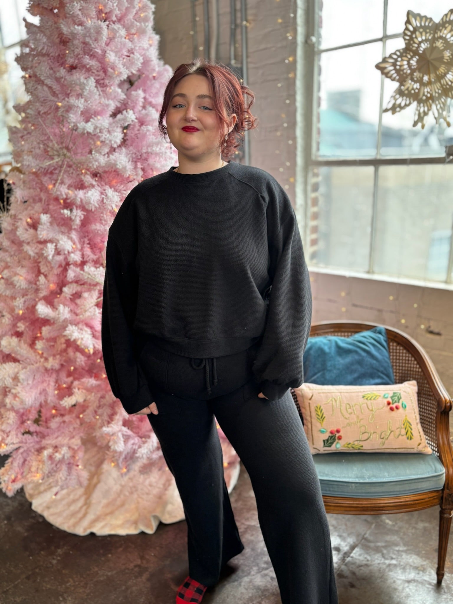 Kristine Cloudy Knit Long Sleeve Top