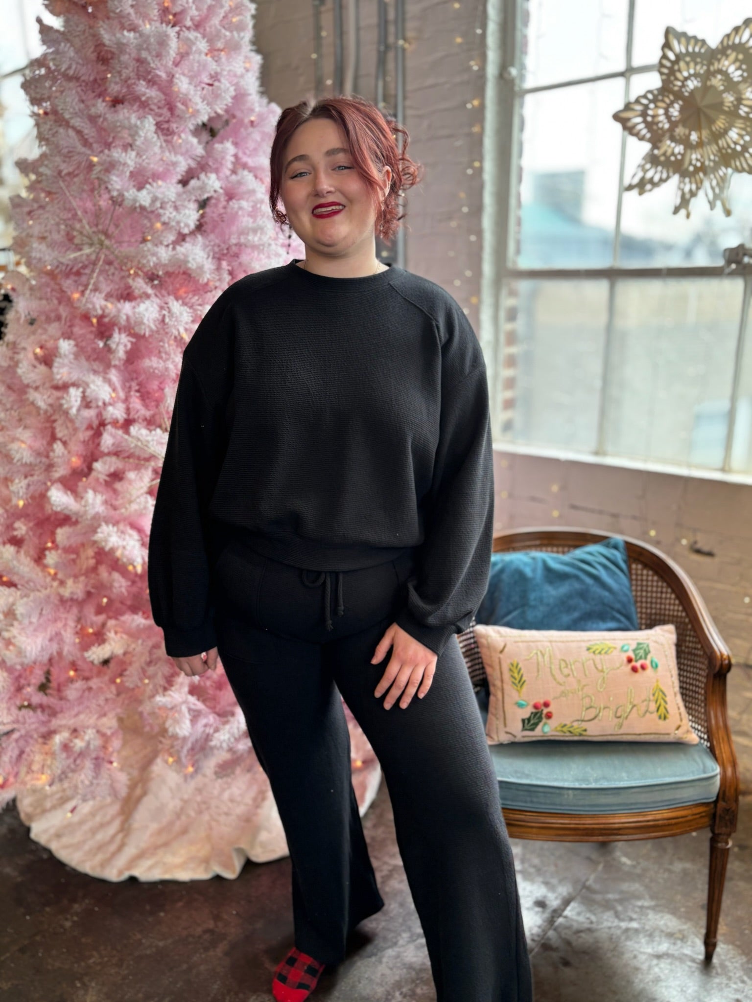 Kristine Cloudy Knit Long Sleeve Top