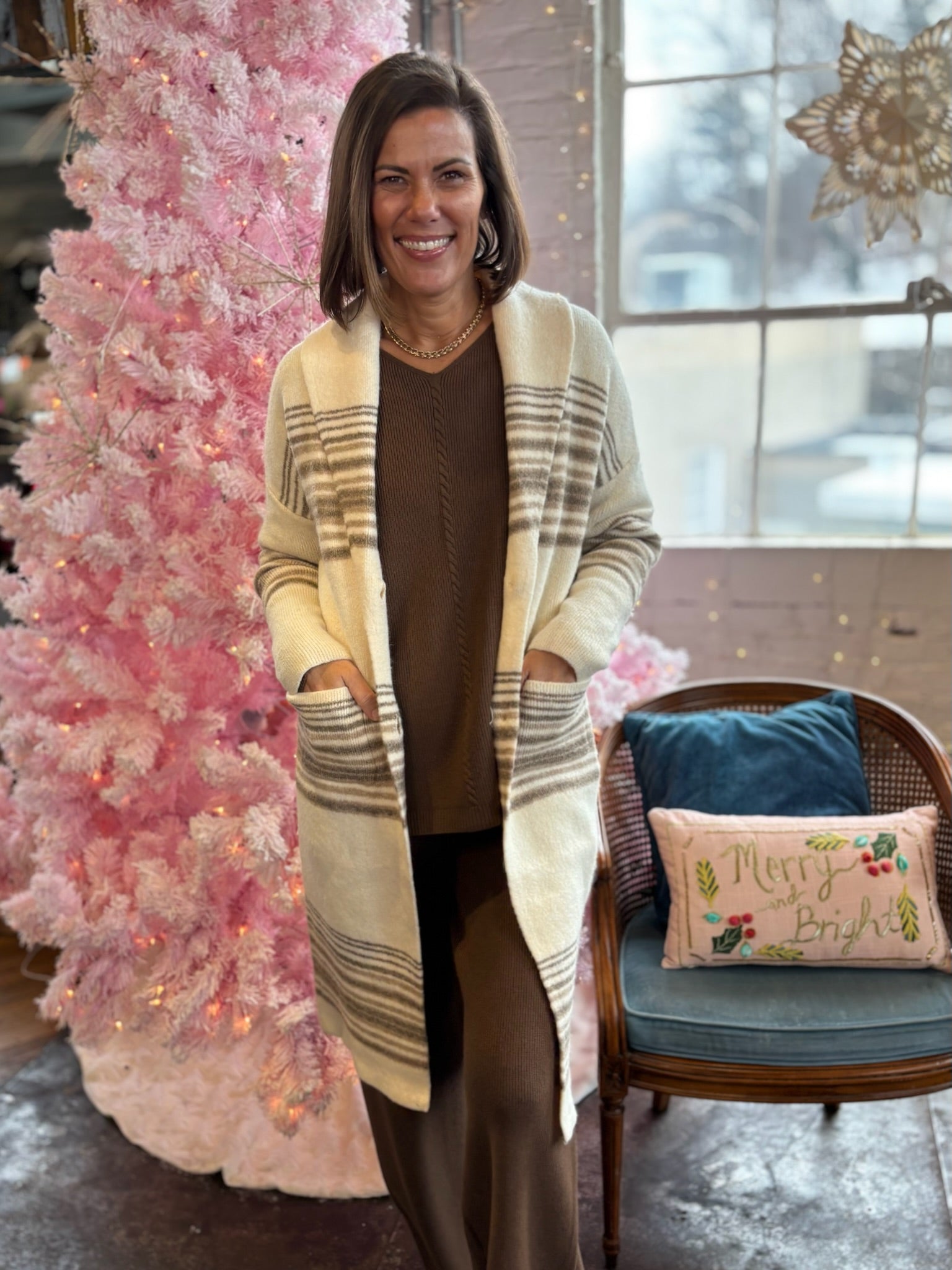 Myra Shawl Collar Duster Cardigan