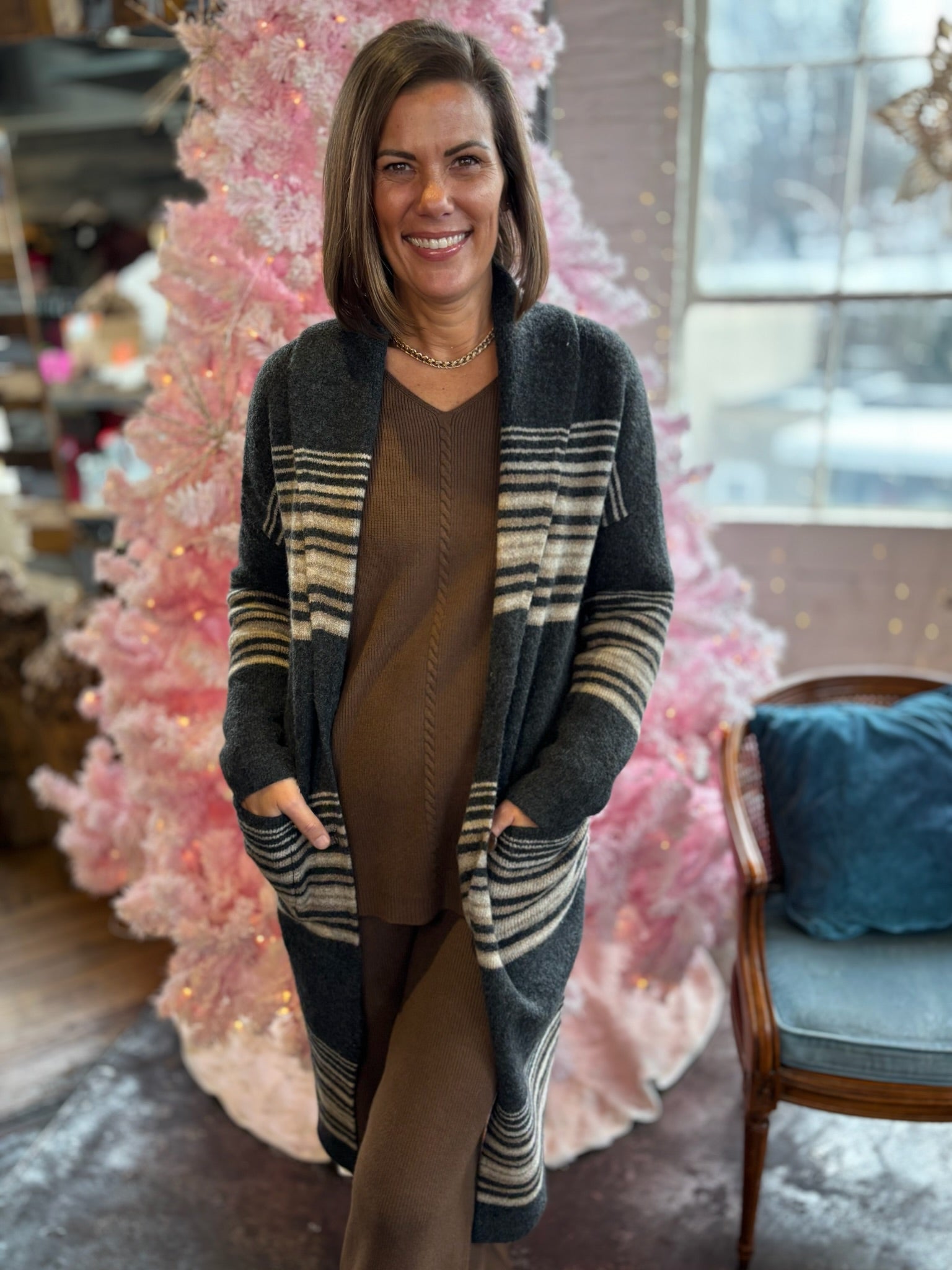 Myra Shawl Collar Duster Cardigan