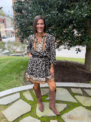 [TRIBAL] Darcy Border Print Dress