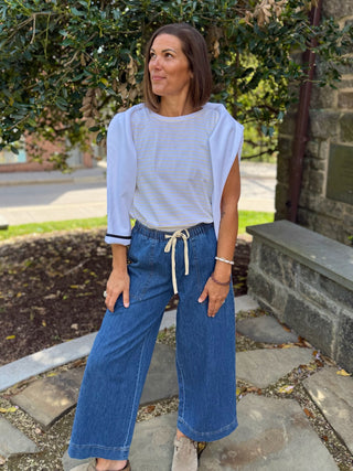 Tara Sleeveless Striped T-Shirt