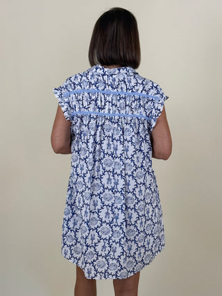Marena Ocean Print Dress