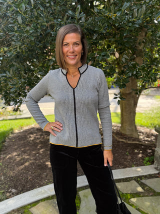 [TRIBAL] Karen Split Neck Sweater