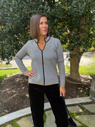 [TRIBAL] Karen Split Neck Sweater