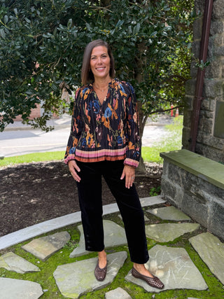 [TRIBAL] Beth Ruffle Collar Pleated Blouse