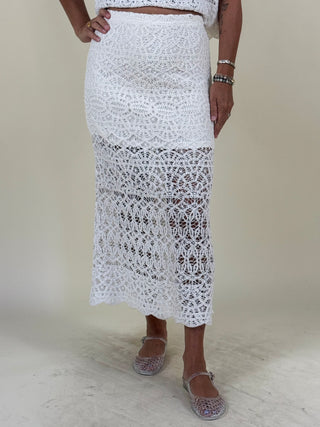 Cass Crochet Scallop Hem Skirt