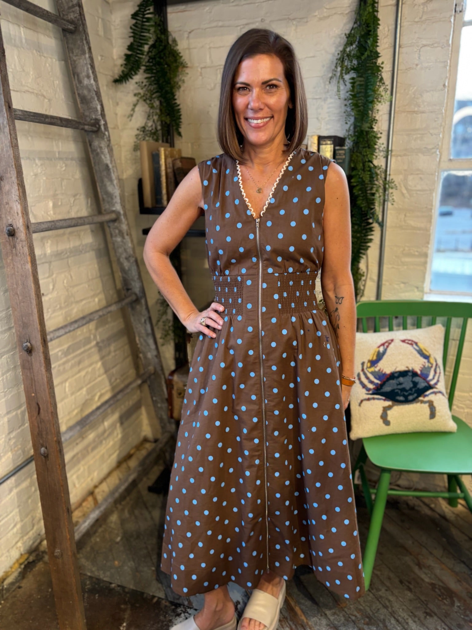 Dottie Polka Dot Midi Dress