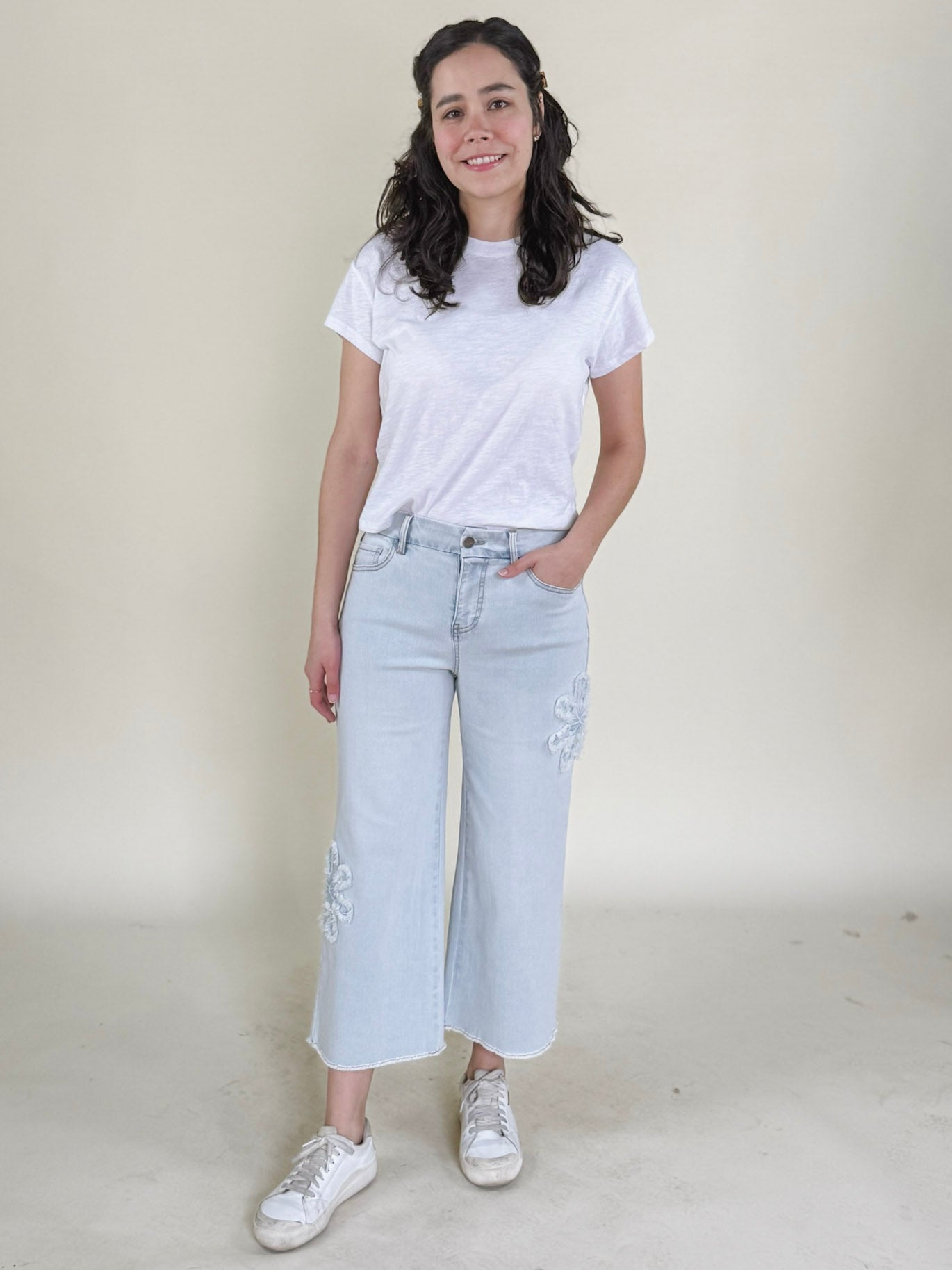 Fauna Wide Leg Crop Jeans