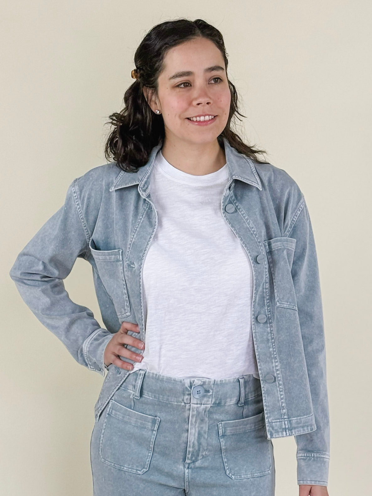 Chey Knit Denim Jacket