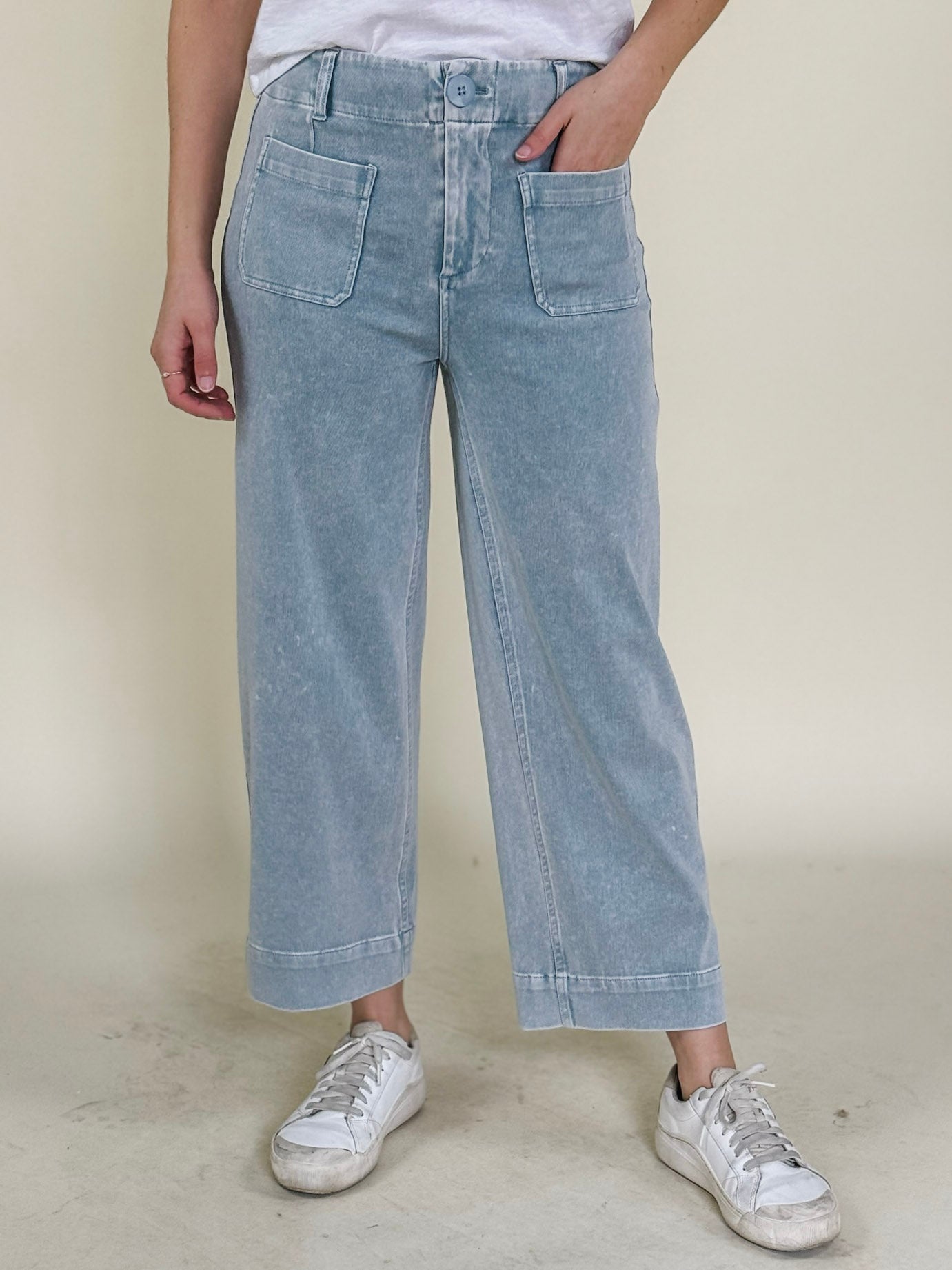 Cheyenne Crop Knit Denim Pants