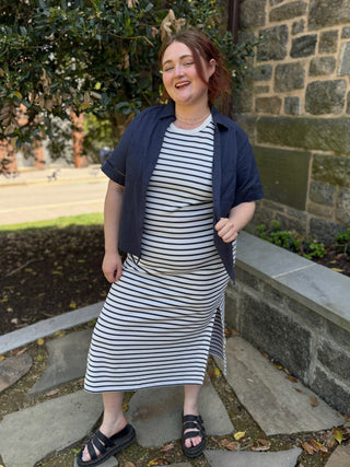 Allegra Sleeveless Striped Dress