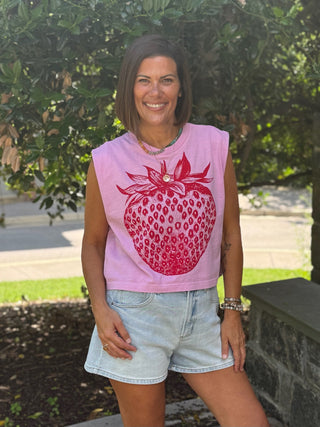 Strawberry Maisie Heavyweight Muscle Tee
