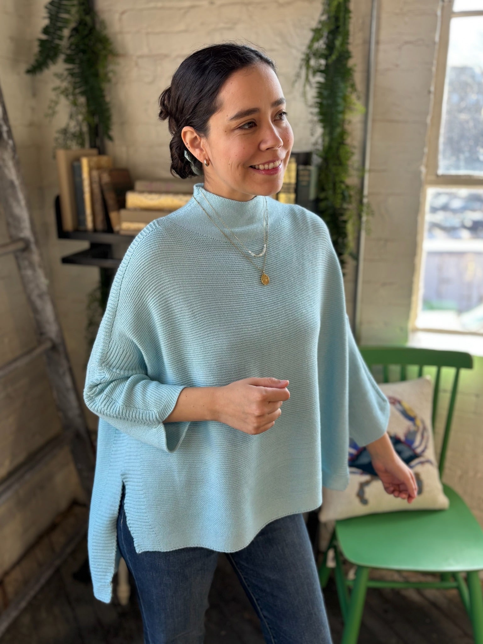 Boho Sweater - Sky Blue