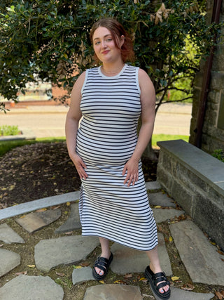 Allegra Sleeveless Striped Dress