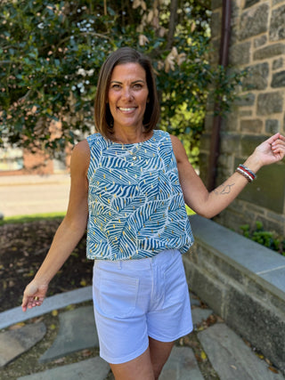 Gianna Printed Sleeveless Blouse