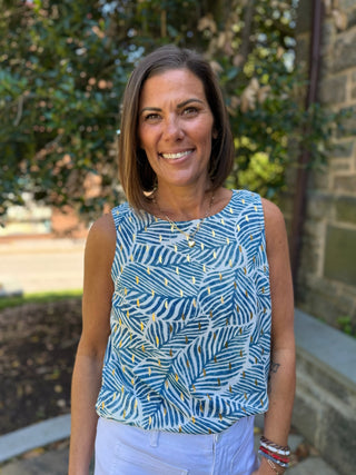 Gianna Printed Sleeveless Blouse