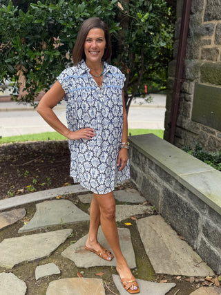 Marena Ocean Print Dress