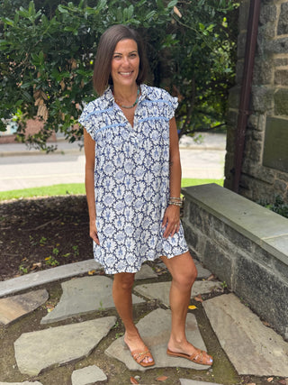 Marena Ocean Print Dress
