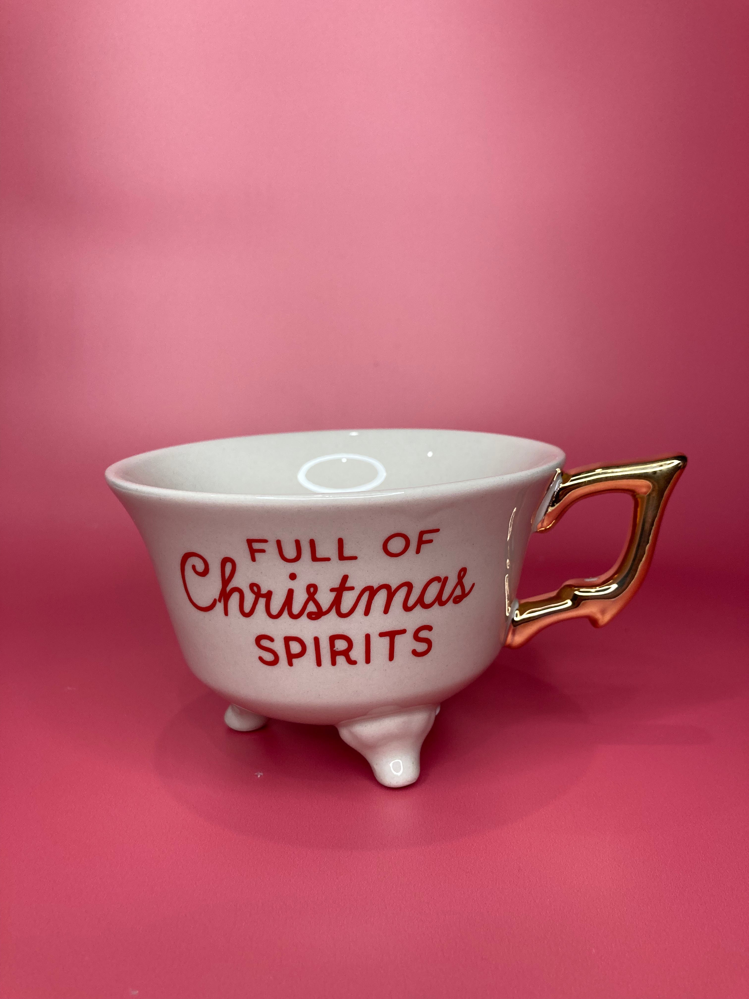 Stoneware Holiday Spirits Teacup
