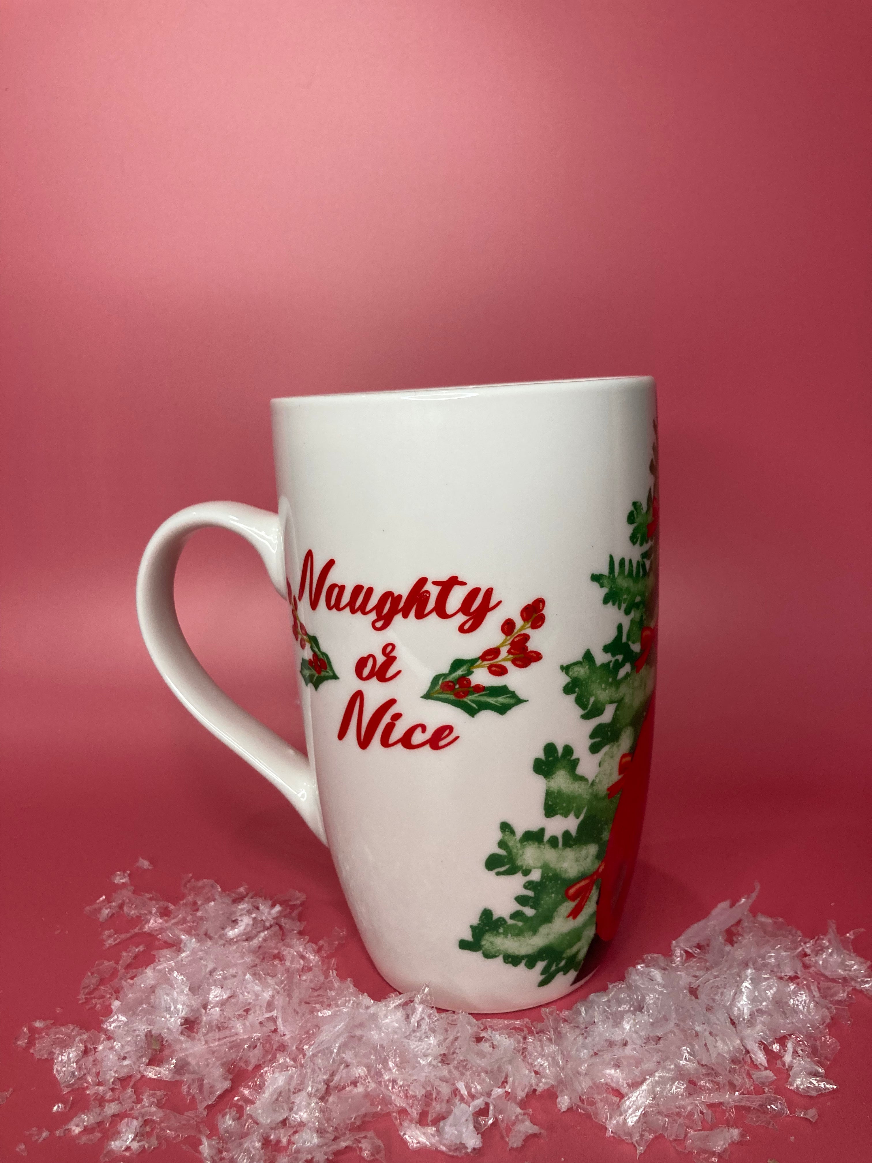 Naughty or Nice Vintage Santa Mug