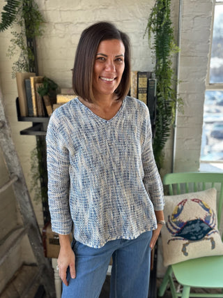 Misty 3/4 Sleeve V-Neck Sweater