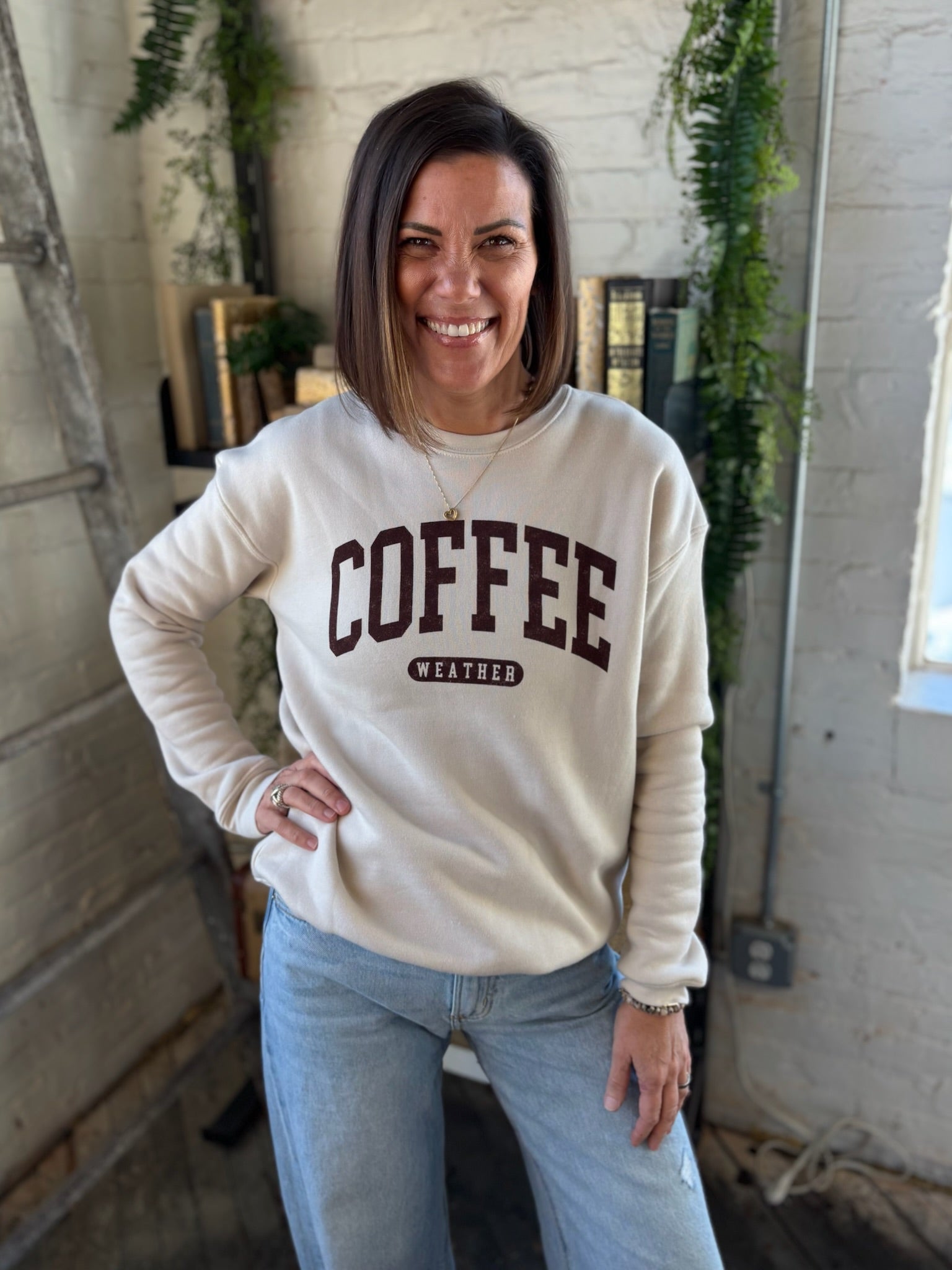 Coffee Weather Graphic Sweatshirt