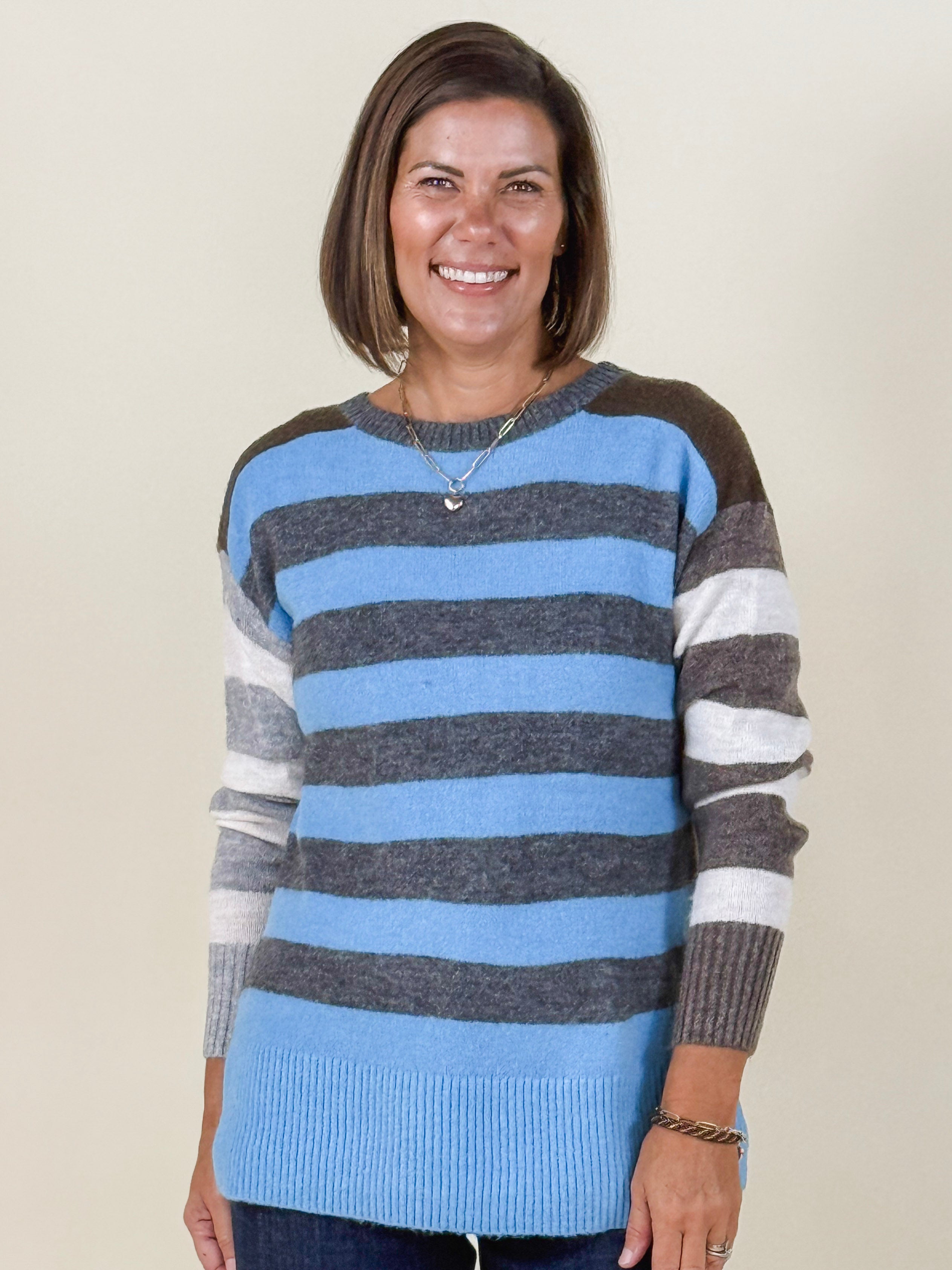 [TRIBAL] Boat Neck Sweater