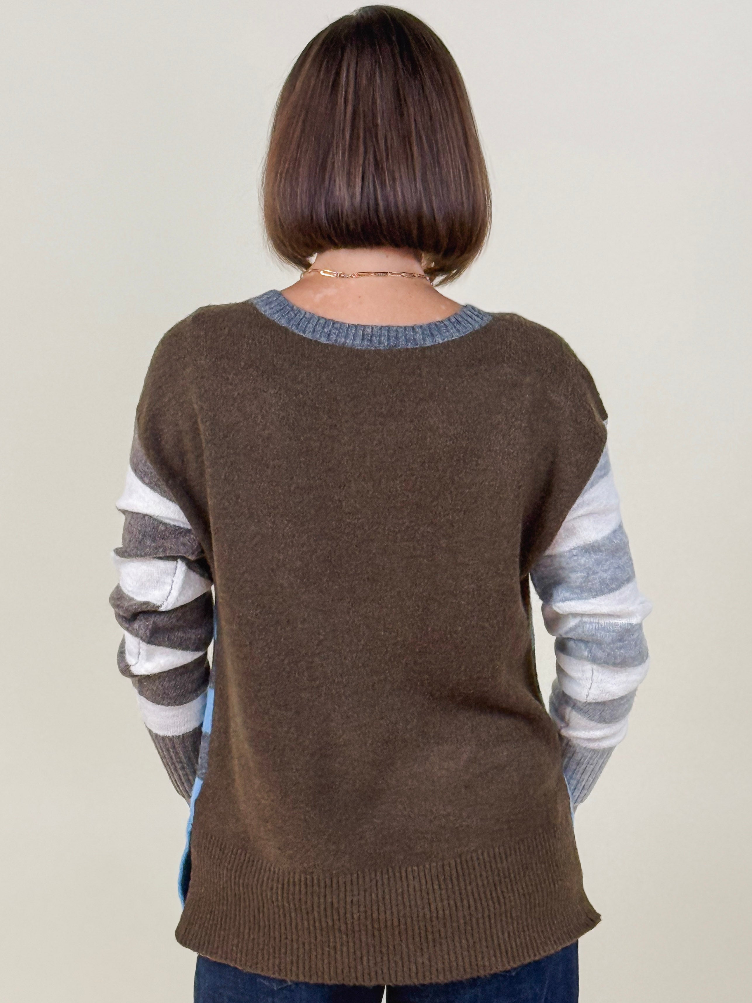 [TRIBAL] Boat Neck Sweater