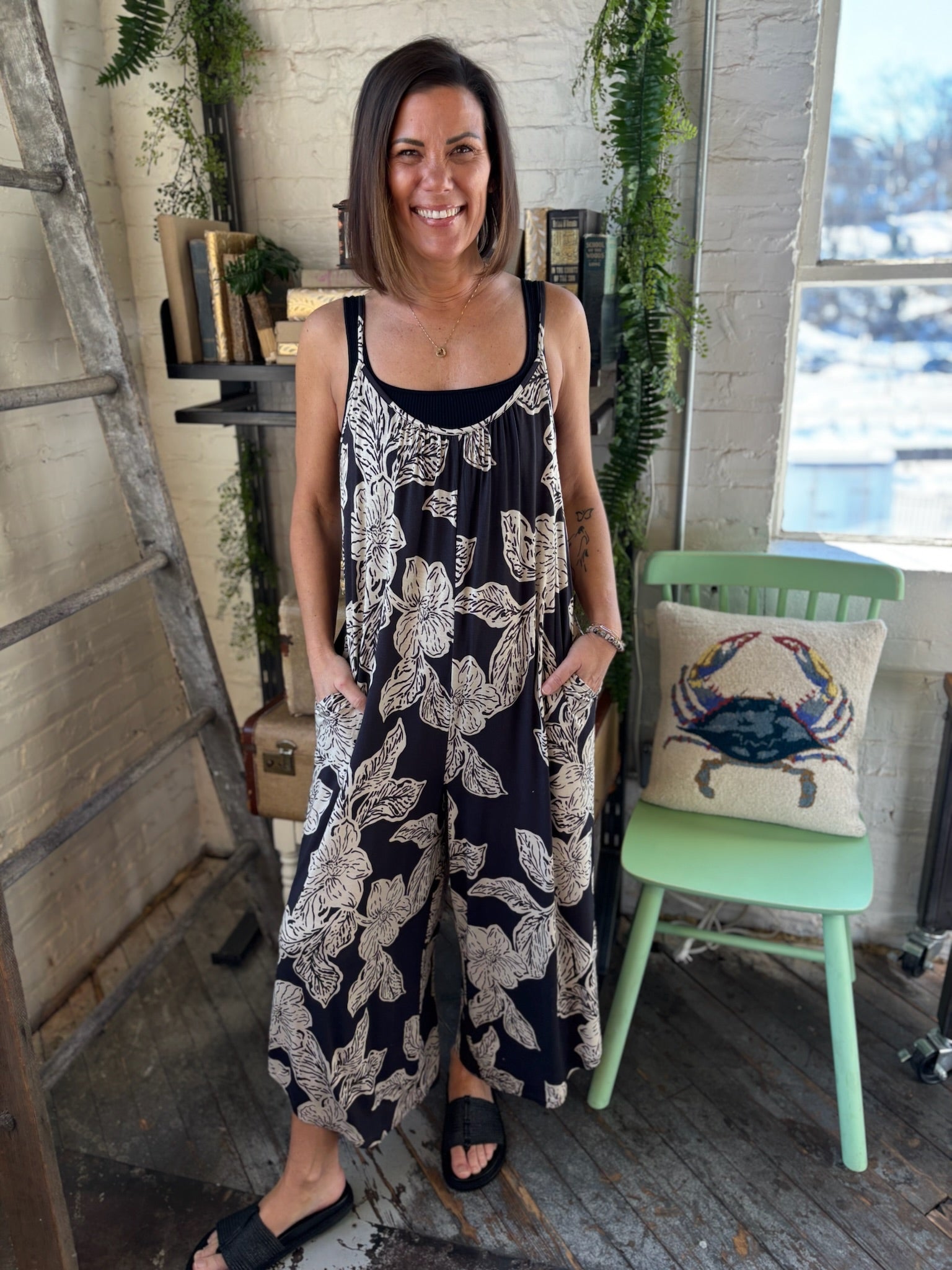 [Z Supply] Flared Asha Floral Jumpsuit