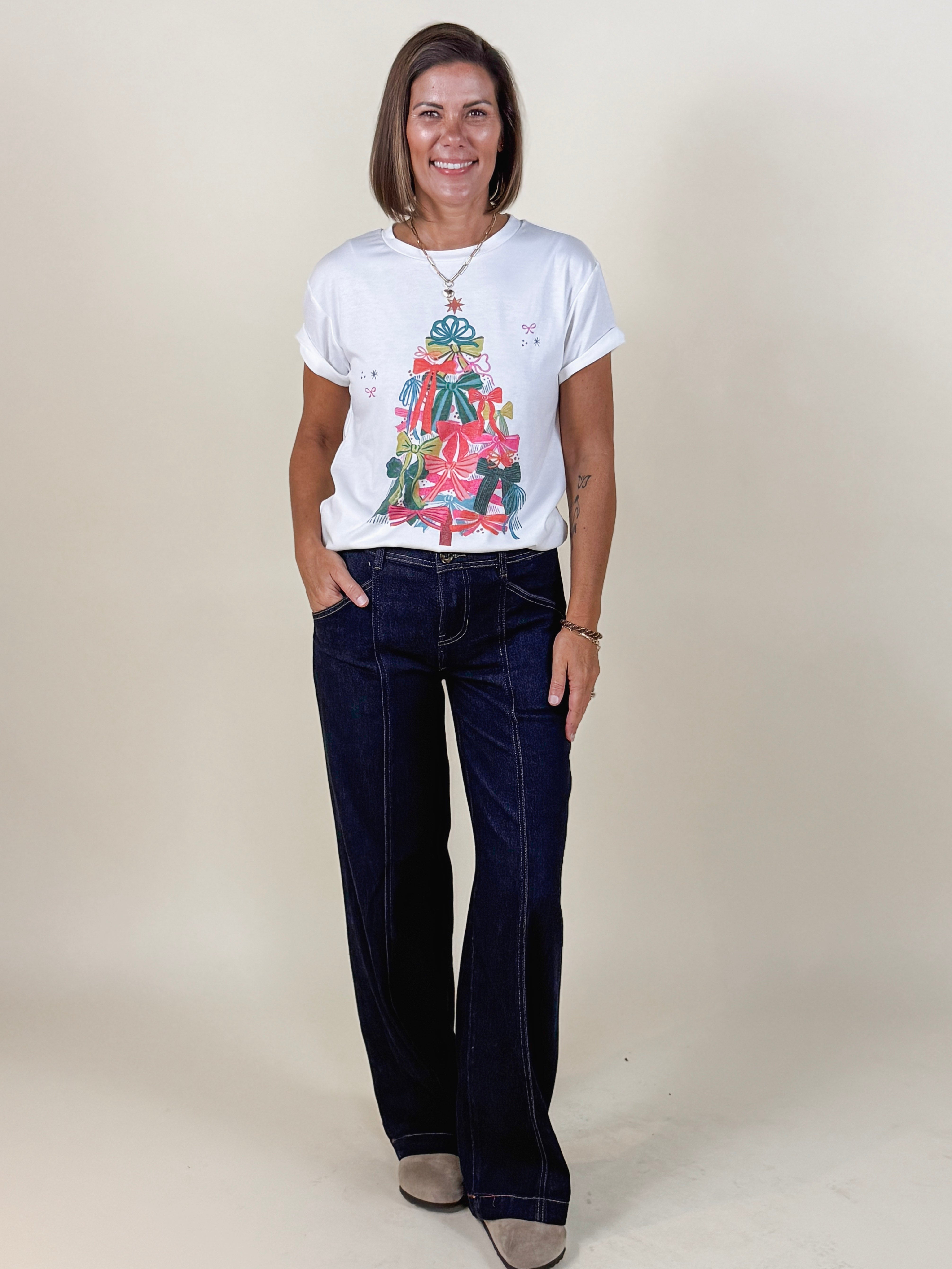 Bow Christmas Tree Tee