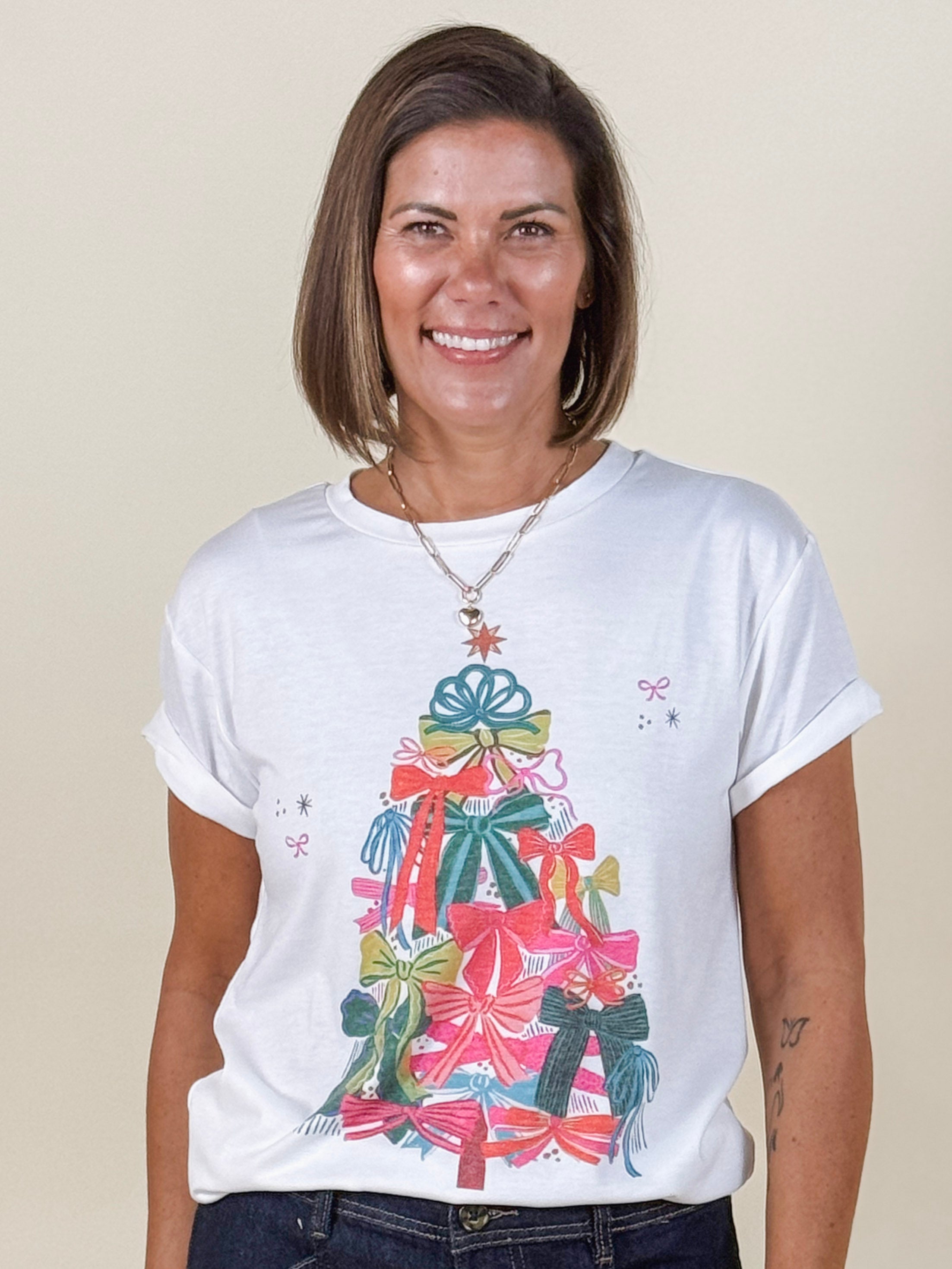 Bow Christmas Tree Tee