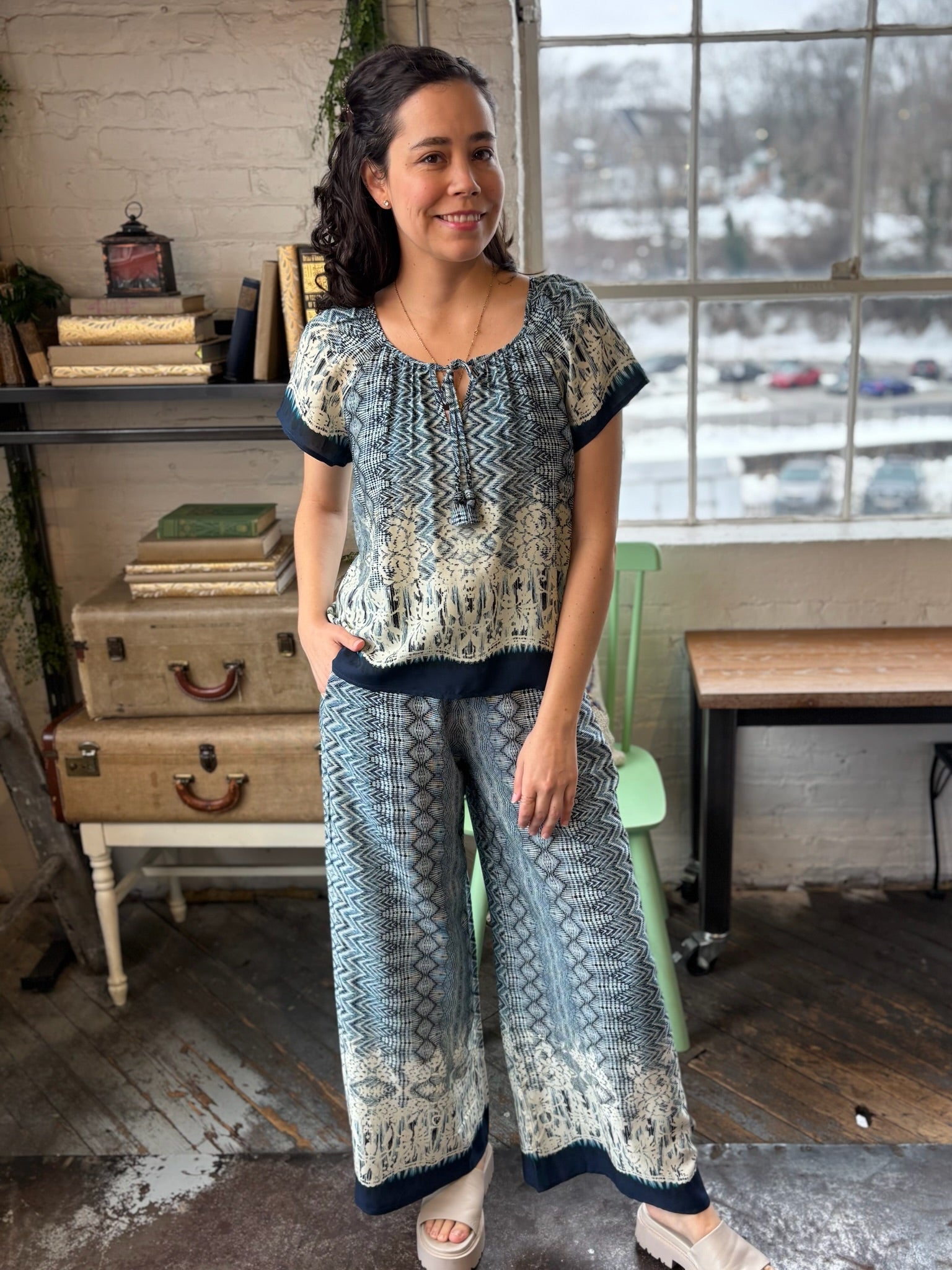 [Liverpool] Talia Pull-On Palazzo Pants, 28" Inseam