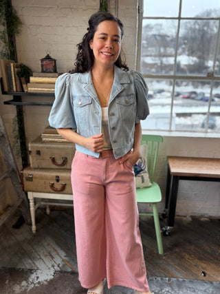[Liverpool] Stride Wide Leg Jeans with Self Belt, 28" Inseam