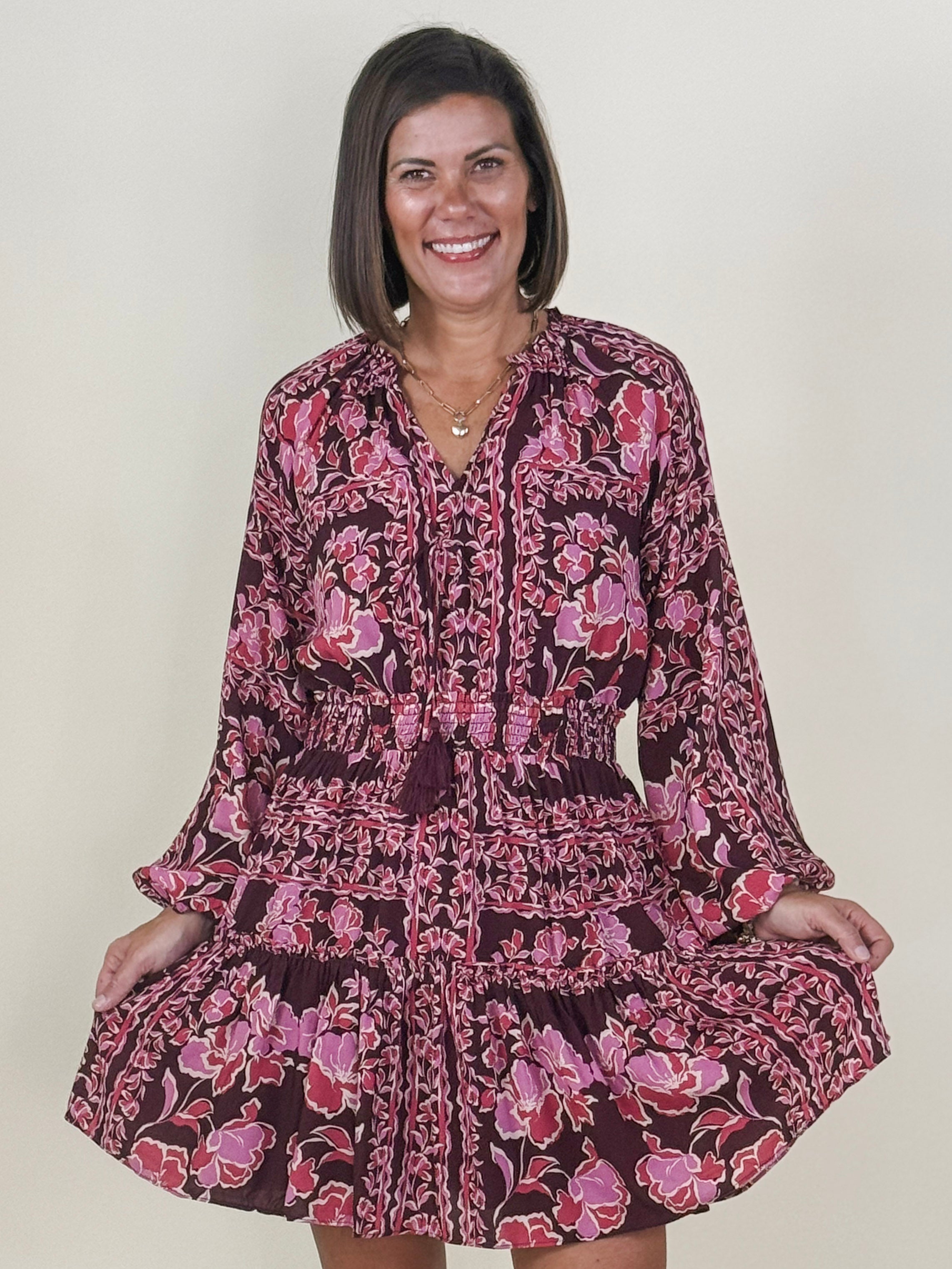 Ringo Long Sleeve Smocked Mini Dress