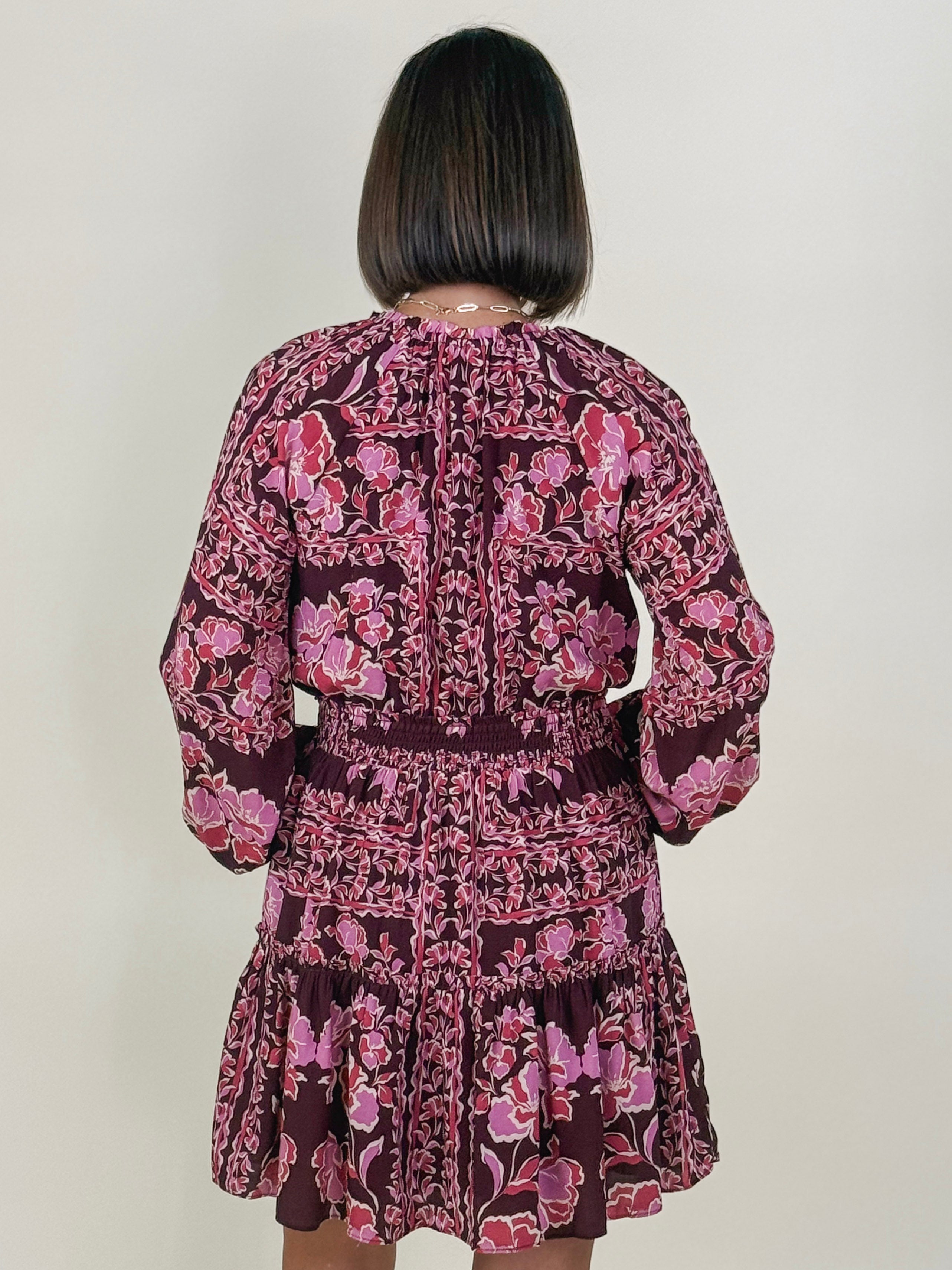 Ringo Long Sleeve Smocked Mini Dress