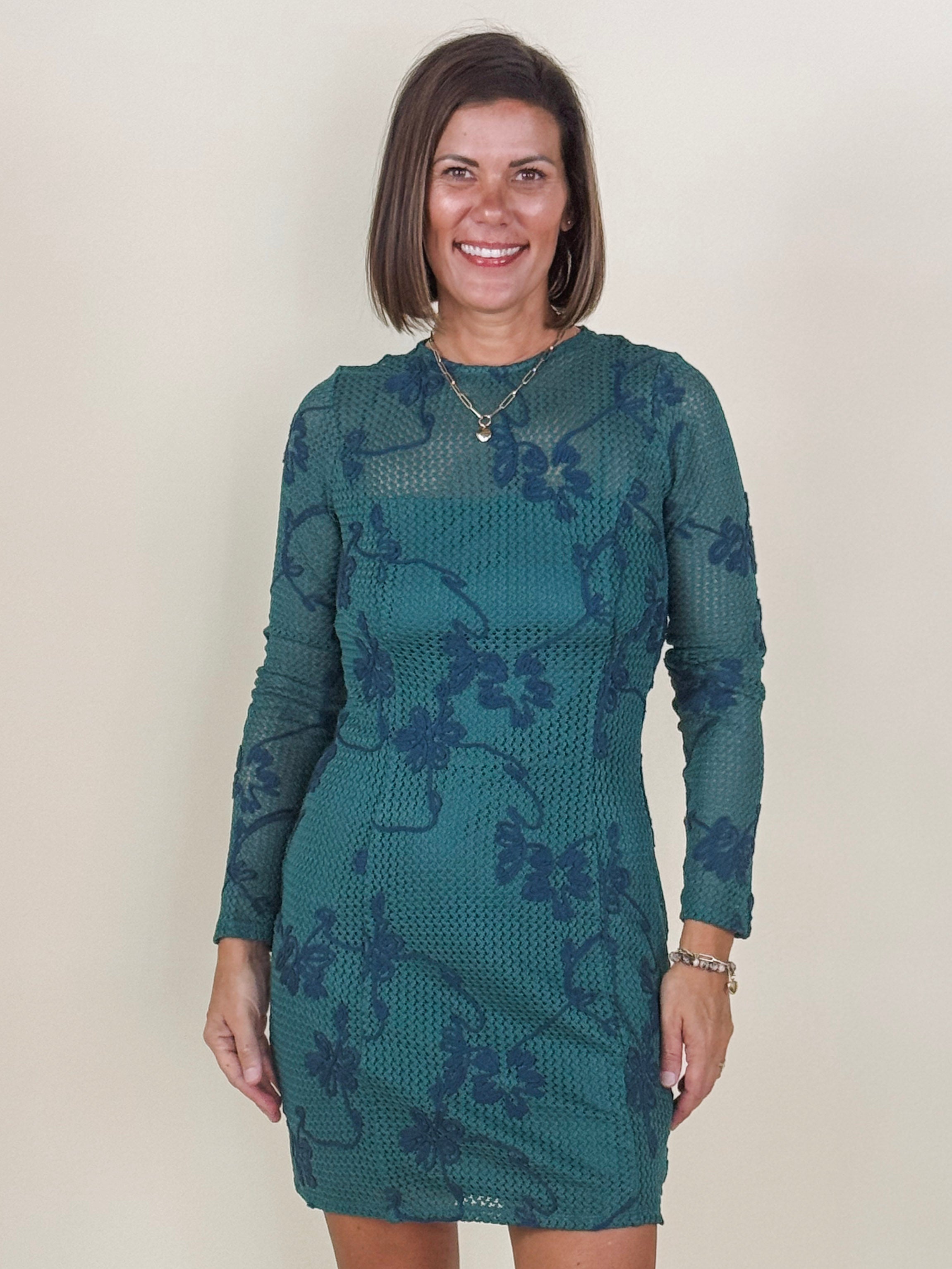 Cheryl Crochet Lace Mini Dress