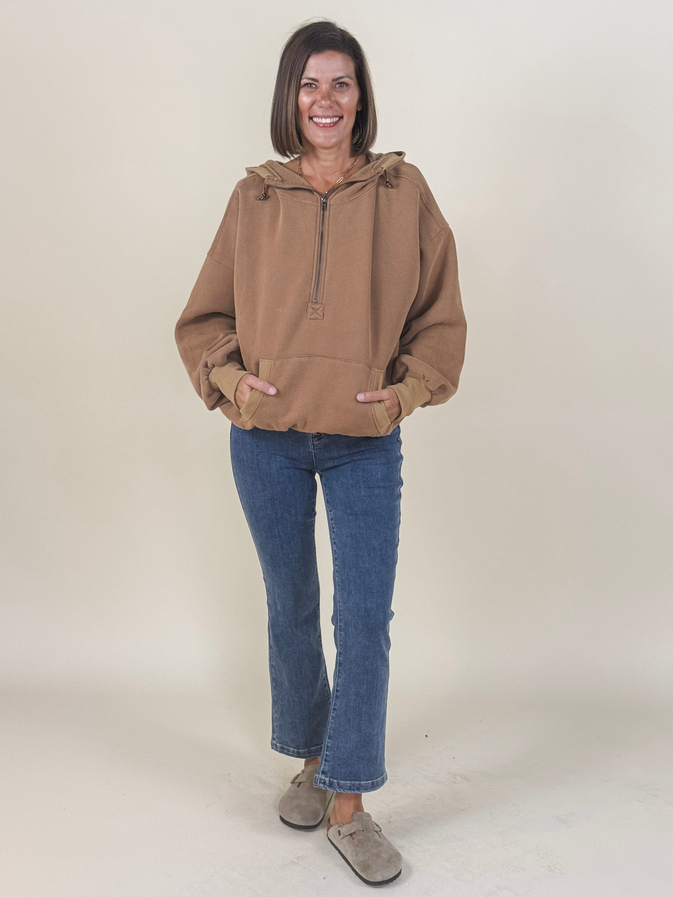 Felicity Half Zip Fleece Hoodie