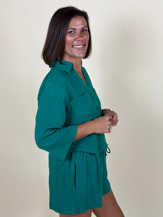 [Z Supply] Helena Airy Gauze Button Up