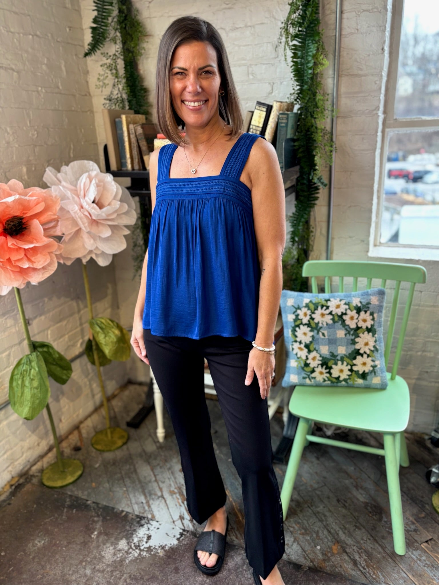 [Liverpool] Pamela Sleeveless Pintuck Strap Top