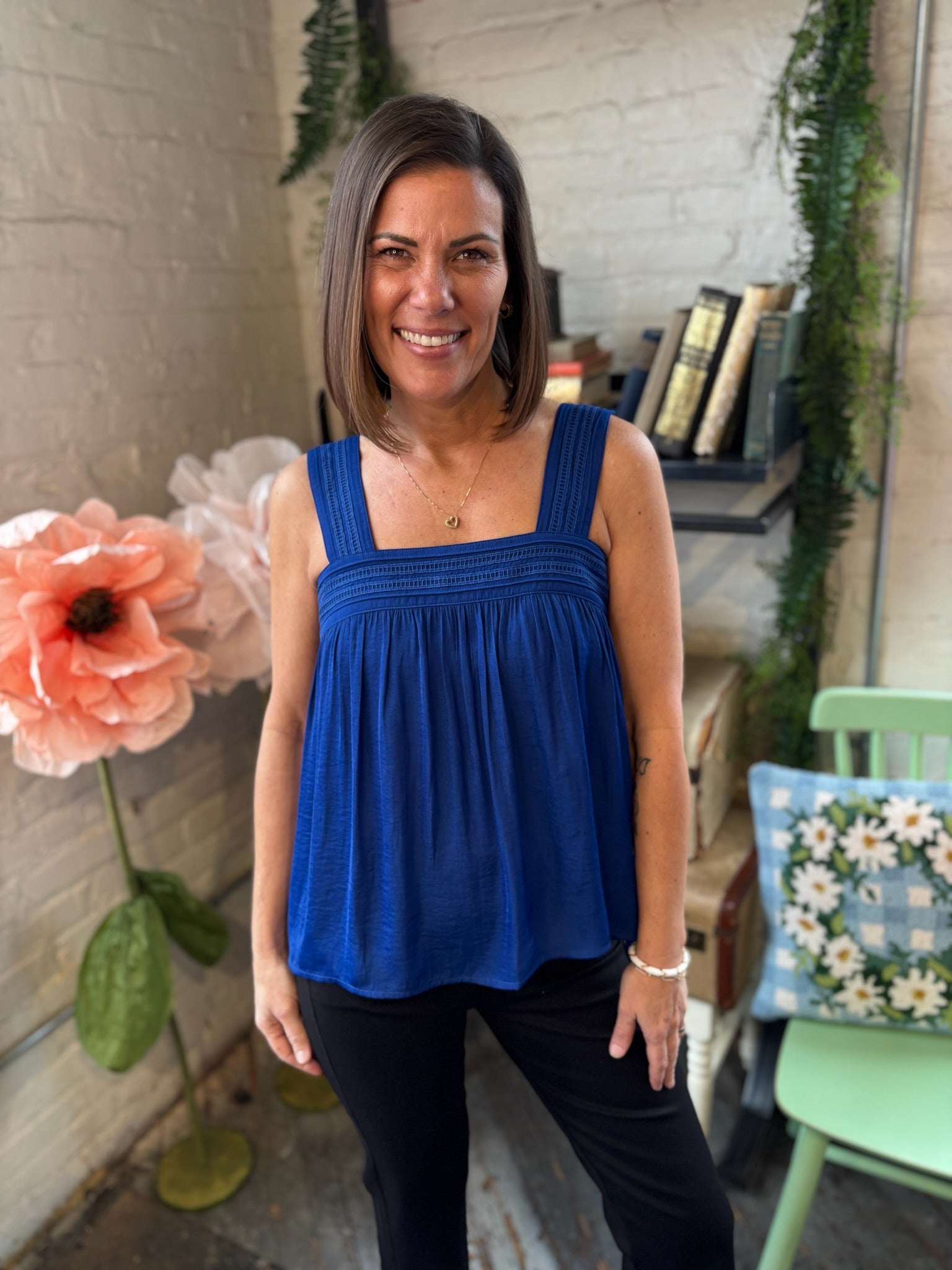 [Liverpool] Pamela Sleeveless Pintuck Strap Top