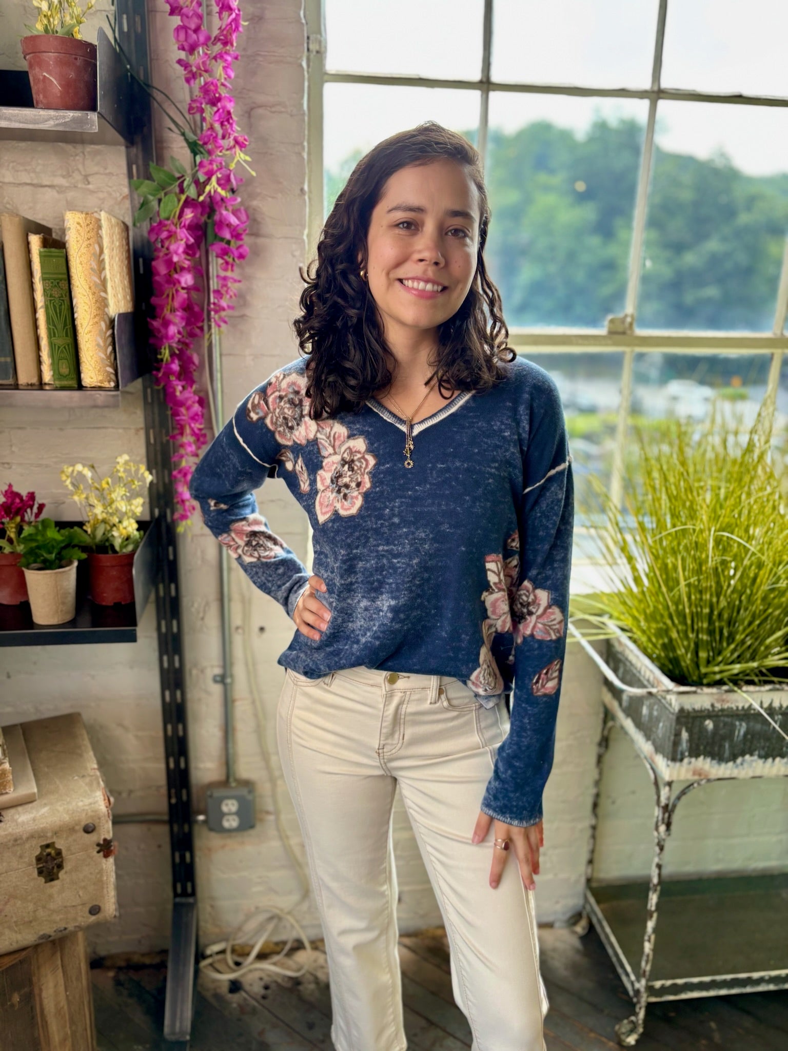 Amy Reversible V-Neck Sweater