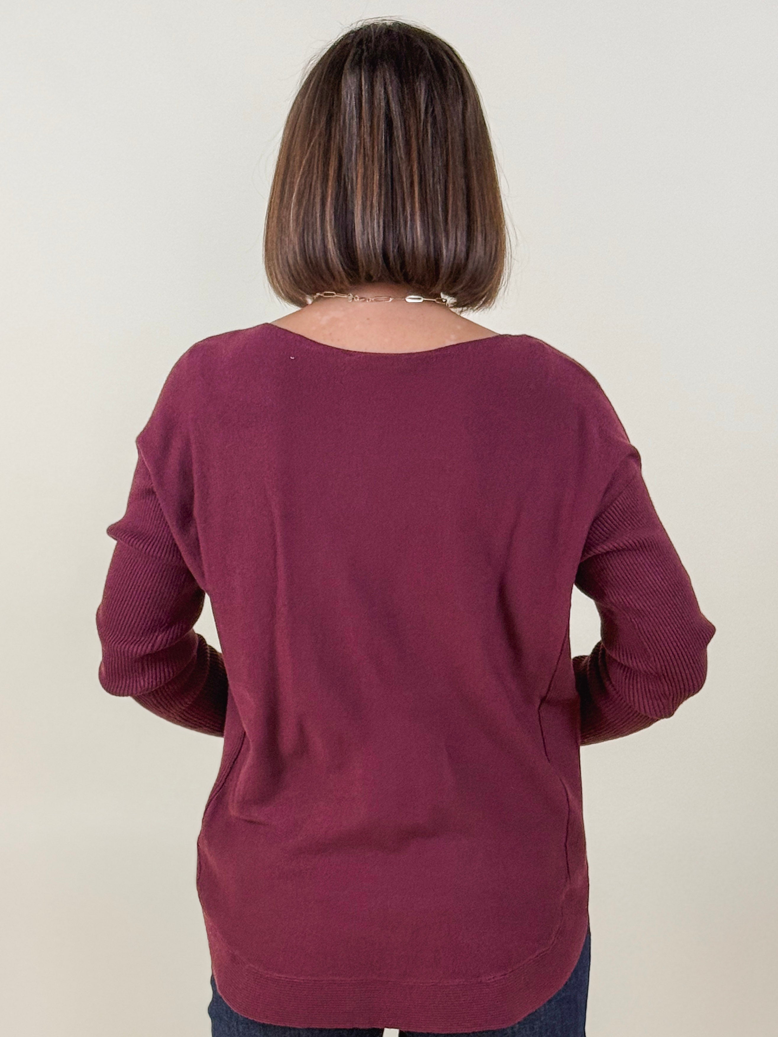 Lainey Lace-Up Cuff Sweater