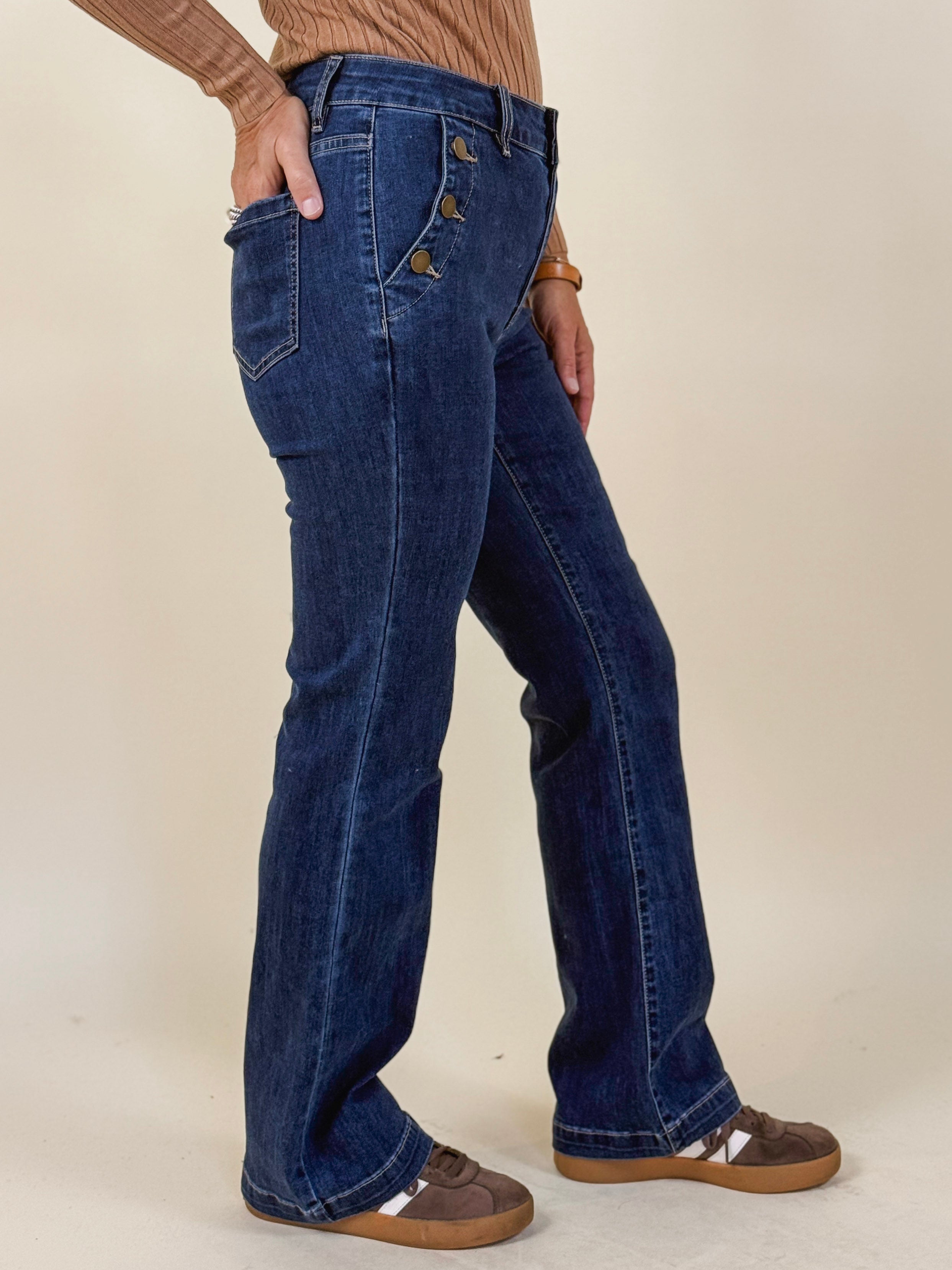 Sami Flare Leg Stretch Pants, 31.5" Inseam