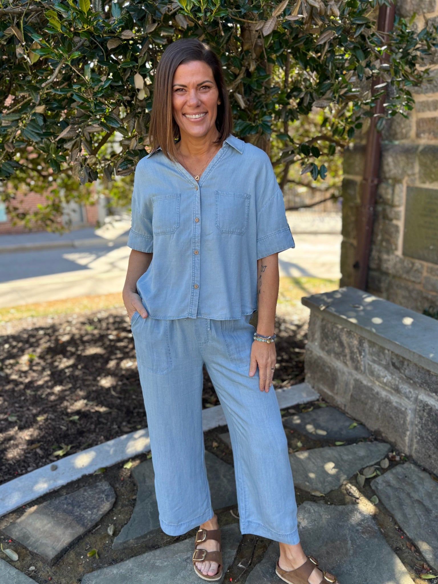 Tania Tencel Wide Leg Pants