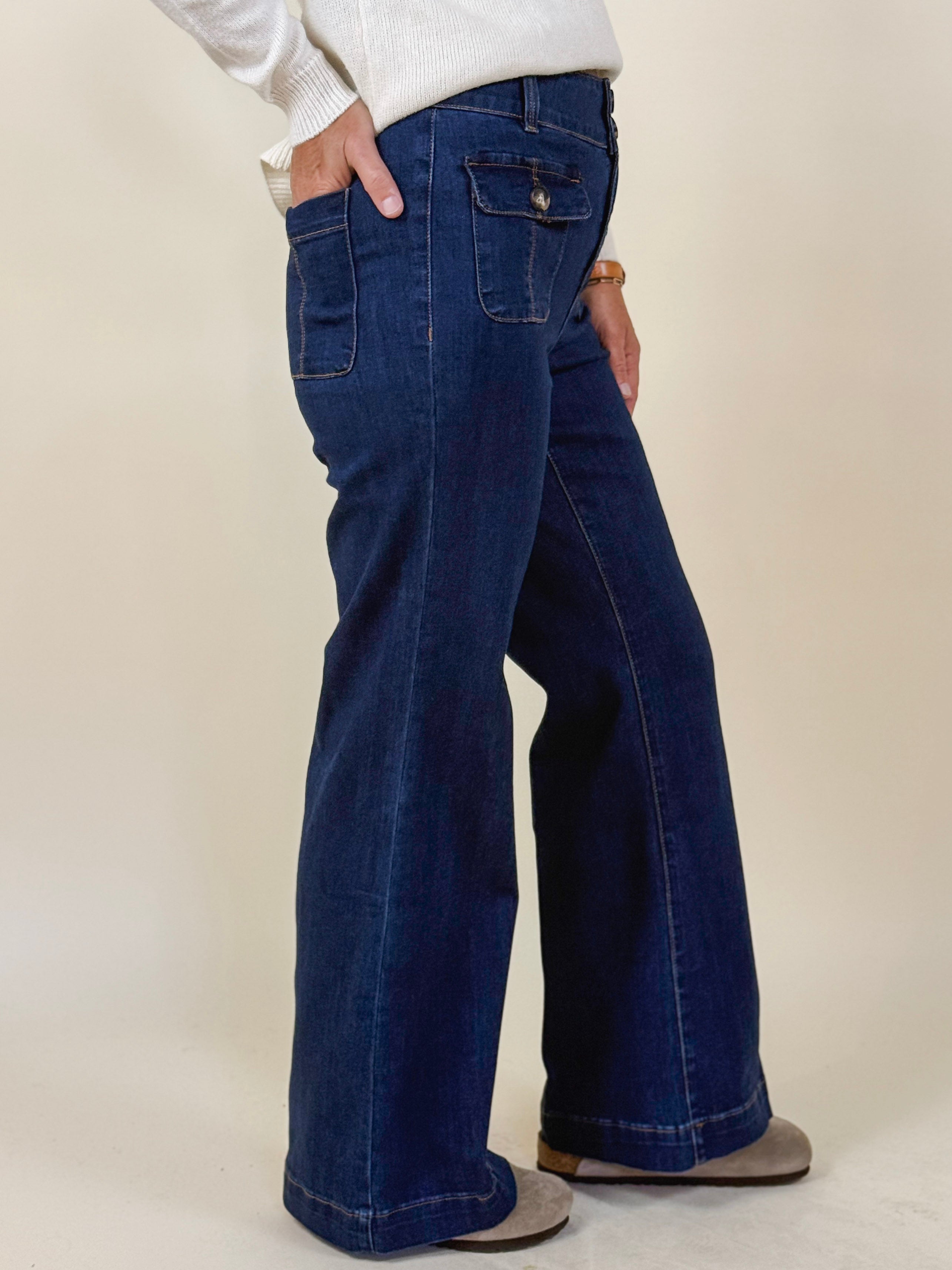 [TRIBAL] Brooke Palazzo with Crease Trouser Jeans