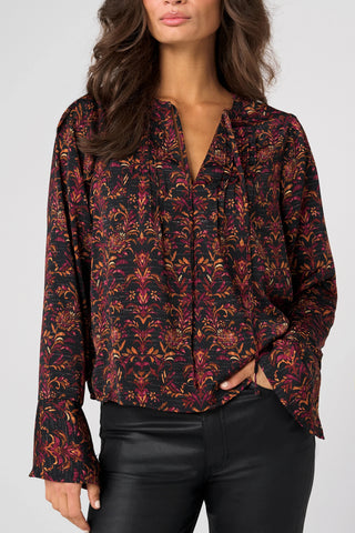 [Liverpool] Paulina Long Sleeve Pintuck Detail Top